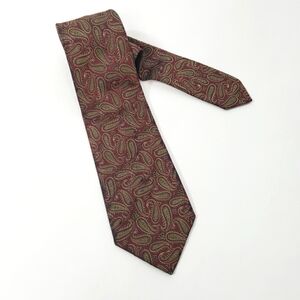 Zilli Paris silk tie maroon burgundy paisley print